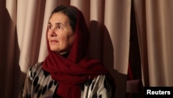 Afghan first lady Rula Ghani stands backstage during the 2017 Asia Game Changer Awards and Gala Dinner in New York, Nov. 1, 2017.