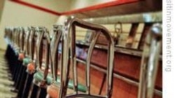 Lunch counter and stools that the four protesters sat on in Greensboro, North Carolina.