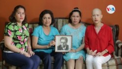 Familiares de presos políticos nicaragüenses piden su liberación. Foto VOA.