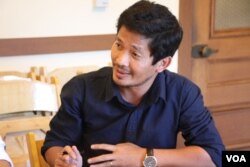 Chankiriroth Sim, founder of Banhji, during a meeting with the San Francisco Mayor's Office of Civic Innovation while he was on a three-week International Visitor Leadership Program (IVLP). (Sreng Leakhena/VOA Khmer)