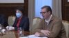 Ambasadorka Kine u Srbiji i predsednik Srbije prilikom potpisivanja ugovora o nabavci nove količine kineskih vakcina