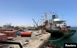 A ship is docked at the Berbera port in Somalia, May 17, 2015.