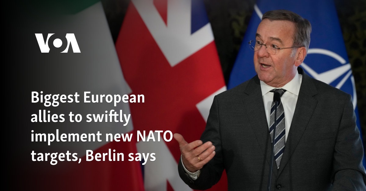 Biggest European Allies to Swiftly Implement New NATO Targets, Berlin Says