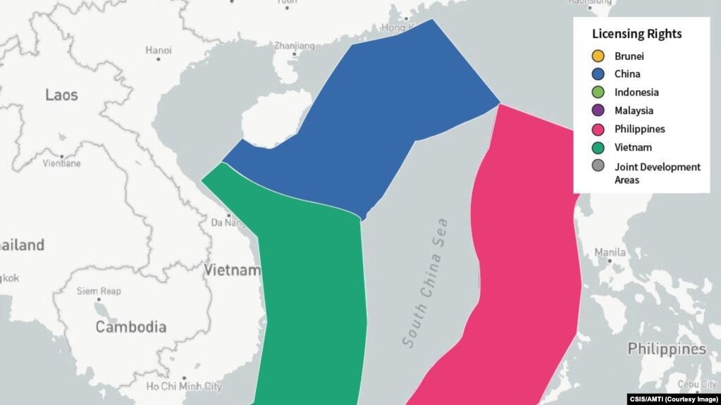 Khai thác dầu khí ở Biển Đông (CSIS/AMTI)