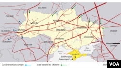 Các đường ống dẫn khí đốt từ Nga vào Ukraine và châu Âu