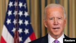 Presiden AS Joe Biden berbicara tentang agenda kesetaraan rasial di Gedung Putih di Washington, AS, 26 Januari 2021. (Foto: Reuters)