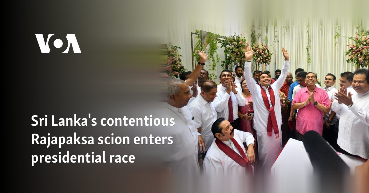 Sri Lanka's contentious Rajapaksa scion enters presidential race