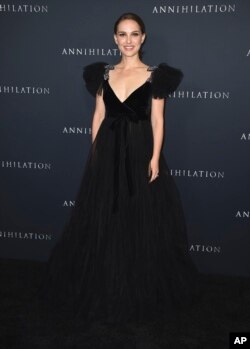 Natalie Portman en el estreno de "Annihilation", en Los Angeles. Feb. 13, 2018.