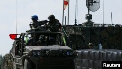 參加漢光軍演的台灣軍車 (資料照)