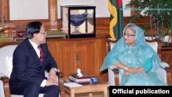  မြန်မာနိုင်ငံခြားရေး ဒုတိယ ဝန်ကြီး ဦးကျော်တင် နဲ့ ဘင်္ဂလားဒေရှ့် ဝန်ကြီးချုပ် (MOFA) 