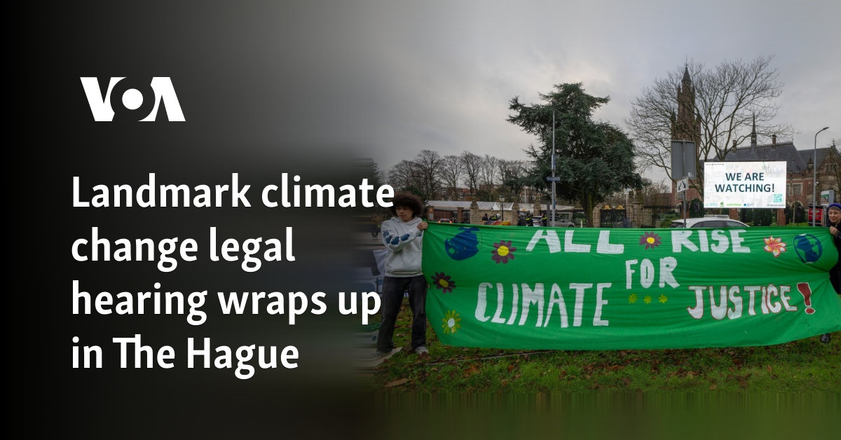 Landmark climate change legal hearing wraps up in The Hague