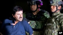 Joaquin "El Chapo" Guzman, présenté à la presse le 8 janvier 2016, après son arrestation. (AP Photo / Eduardo Verdugo, Fichier)