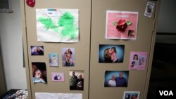 Pictures of Alison Norland family and daughter in her room at The Village South treatment facility in Miami.