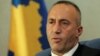 FILE - Kosovo's Prime Minister Ramush Haradinaj is pictured in Pristina, Oct. 16, 2017. He says the arrests, visa revocations and deportations of six Turkish citizens in Kosovo constituted an extrajudicial act.