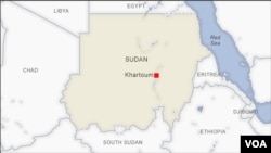 Sudan map showing Chad (L)