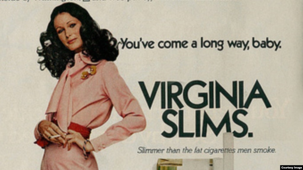 A photo of the famed ad for Virginia Slims cigarettes. (Creative Commons)