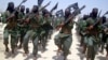 FILE - Al-Shabab fighters conduct exercises on the outskirts of Mogadishu, Somalia, Feb. 17, 2011.
The U.S. military said it conducted an airstrike Dec. 15, 2018, near Gandarhse, south of Mogadishu, that killed at least eight al-Shabab militants.