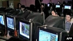 An Internet cafe in China