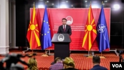 Premijer Makedonije Zoran Zaev objavljuje dogovor parlamentarnih stranaka da vanredni izbori budu održani 12. aprila 2020.