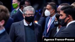 На фото: американський бізнесмен Білл Ґейтс на кліматичному саміті ООН COP26 U.N. у Глазго.