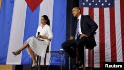 President Obama attends a meeting with entrepreneurs as part of his three-day visit to Cuba, in Havana, March 21, 2016.
