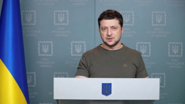 Tổng thống Ukraine Volodymyr Zelenskiy phát biểu qua video hôm 2/3/2022.