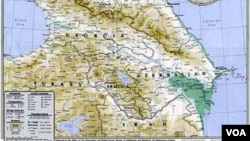 Cənubi Qafqaz regionunun xəritəsi 