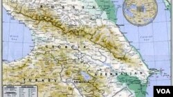 Cənubi Qafqaz regionunun xəritəsi 