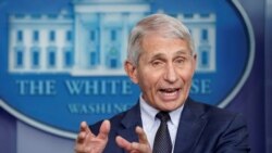 Dr. Anthony Fauci berbicara dalam konferensi pers di Gedung Putih, Washington, pada 1 Desember 2021. (Foto: Reuters/Kevin Lamarque)