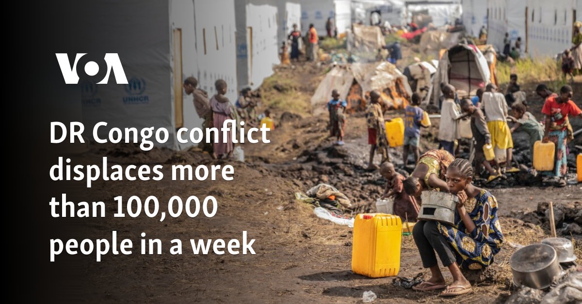 DR Congo conflict displaces more than 100,000 people in a week