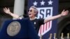 Megan Rapinoe célèbrant le titre de championne du monde à New York le 10 juillet 2019.