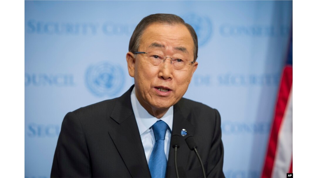 FILE - United Nations Secretary General Ban Ki-moon.