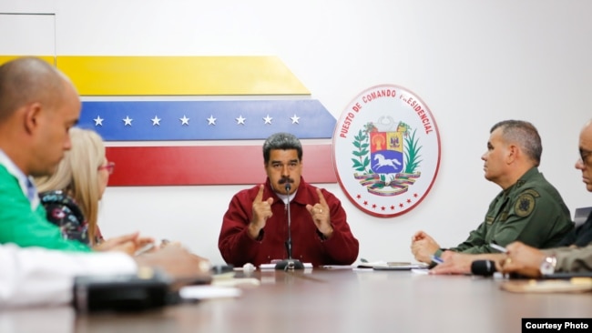 委内瑞拉总统马杜罗2019年3月12日指责美国发动网络攻击（委内瑞拉总统府照片）