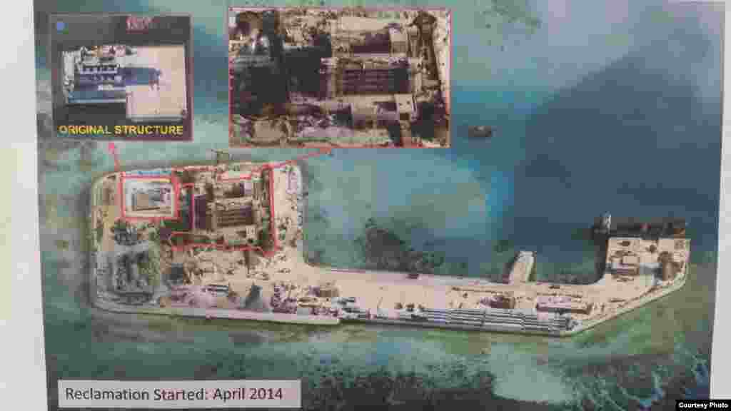 Philippine military's images of China's reclamation in the Spratlys, April, 2014 (Armed Forces of the Philippines)