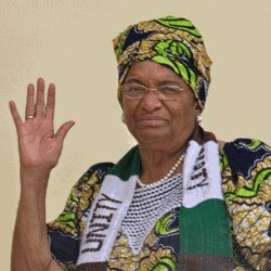 Presiden Liberia, Ellen Johnson Sirleaf (72 tahun), dinilai berhasil menciptakan perdamaian dan memajukan pembangunan di Liberia.