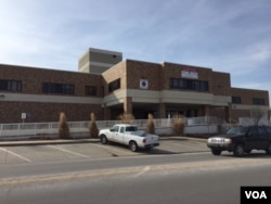 When Mercy Hospital in Independence, Kansas, closed in 2015, half of the building was demolished. Part of the surviving building is an imaging center and a temporary city hall. (C. Presutti/VOA)