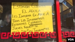 En Plainfield, en el centro de Nueva Jersey, varios restaurantes cerraron para apoyar a la comunidad inmigrante. (Foto Celia Mendoza)