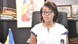 Amina Priscille Longoh, ministre de la femme, de la famille et de la protection de l'enfance, au Tchad, le 26 septembre 2021. (VOA/André Kodmadjingar)