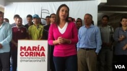 María Corina Machado convocó a una conferencia de prensa tras ser acusada de conspirar contra la vida de Nicolás Maduro.