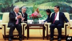 دیدار وزیر امور خارجه آمریکا با رئیس جمهوری چین