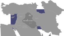 Mapa de bases atacadas por Irán en Irak