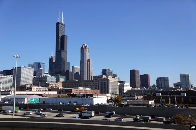 FILE — Once the world's tallest building, the 110-story Sears Tower is now known as the Willis Tower, Nov. 7, 2013.