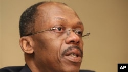 Former Haitian President Jean-Bertrand Aristide during a press conference in Johannesburg, South Africa (file photo)