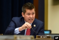 FILE - Rep. Sean Duffy, a Republican from Wisconsin, on Capitol Hill in Washington, Feb. 10, 2016.
