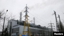 Pembangkit Listrik Trypillian, bagian dari Perusahaan Centrenergo di Kiev, Ukraina. Amerika Serikat untuk pertama kalinya menjual batu bara kepada Ukraina, Senin (31/7). 