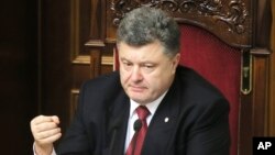 FILE - Ukraine's President Petro Poroshenko, Dec. 2, 2014
