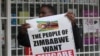 짐바브웨서 무가베 대통령 퇴진 촉구 시위