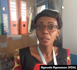 Monica Ngangula, responsable juridique à l'OCDH, à Brazzaville, le 22 mars 2018. (VOA/Ngouela Ngoussou)