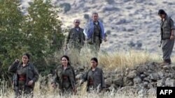Kuzey Irak'ın Kandil Dağı'nda üslenen PKK militanları