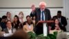 Sen. Bernie Sanders speaks during a town hall with black lawmakers, April 18, 2019, in Spartanburg, S.C. Ahead of the event, Sanders announced 2020 campaign endorsements from seven black South Carolina lawmakers.